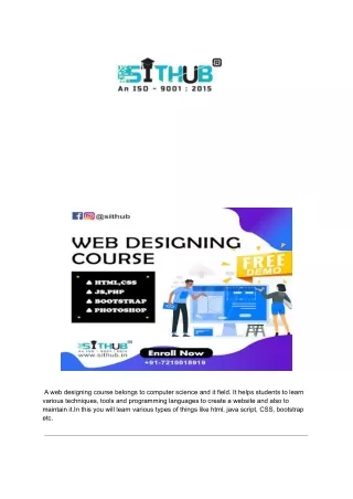 web designing course in uttam nagar