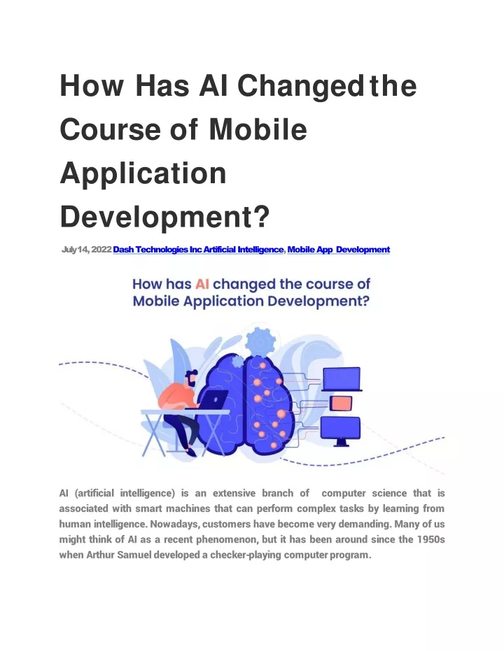 how has ai changed the course of mobile