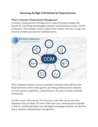 discovering the right ccm software for financial