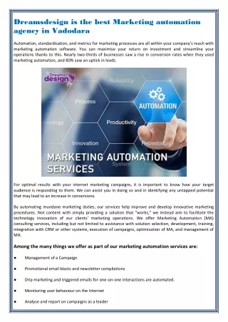 Dreamsdesign is the best Marketing automation agency in Vadodara
