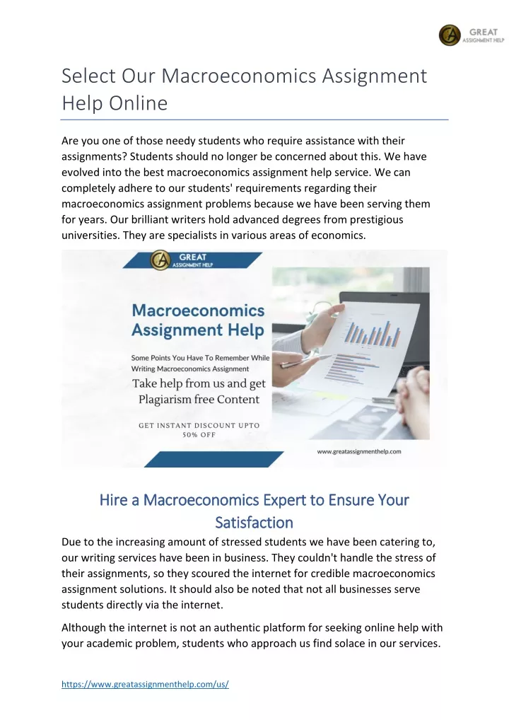 select our macroeconomics assignment help online