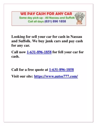 Sell Your Car For Cash