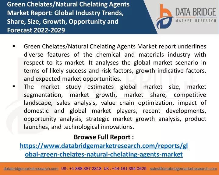 green chelates natural chelating agents market
