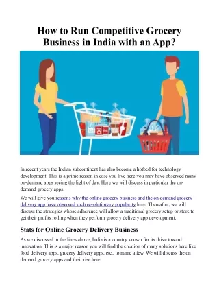 How Grocery Delivery Apps Revolutionize Supermarkets in India?