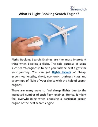 what is flight booking search engine