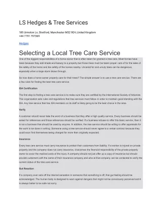 ls hedges tree services