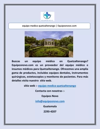 equipo medico quetzaltenango | Equiposnovo.com