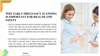 Why Early Pregnancy Scanning is Important for Health and Safety
