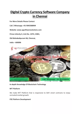 digital crypto currency software company