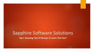 sapphire software solutions