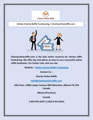 Online Charity Raffle Fundraising | Charityonlineraffle.com