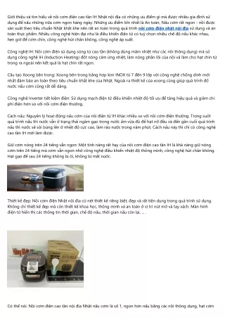 Nồi cơm điện cao tần IH