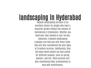 landscaping in hyderabad