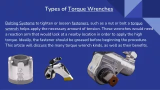 Types of Torque Wrenches