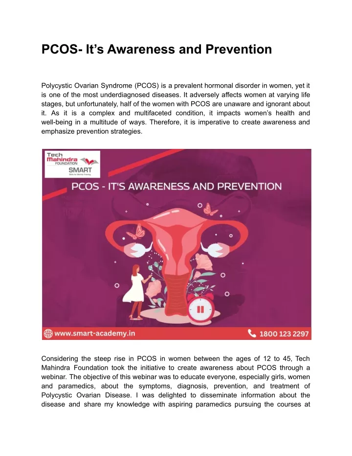 pcos it s awareness and prevention