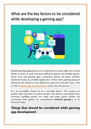 what are the key factors to be considered what