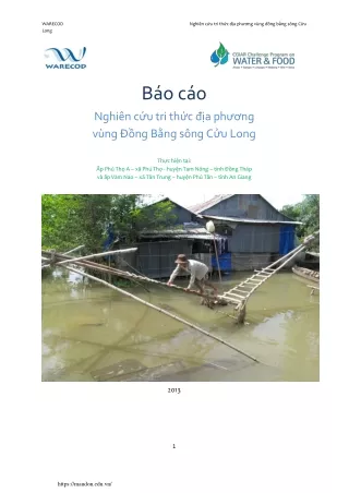 Nghiên cứu tri thức địa phương vùng Đồng Bằng sông Cửu Long