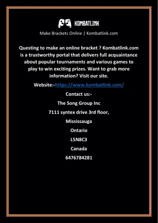 make brackets online kombatlink com
