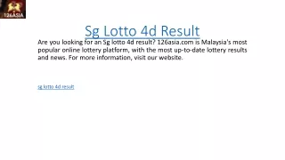 sg lotto 4d result