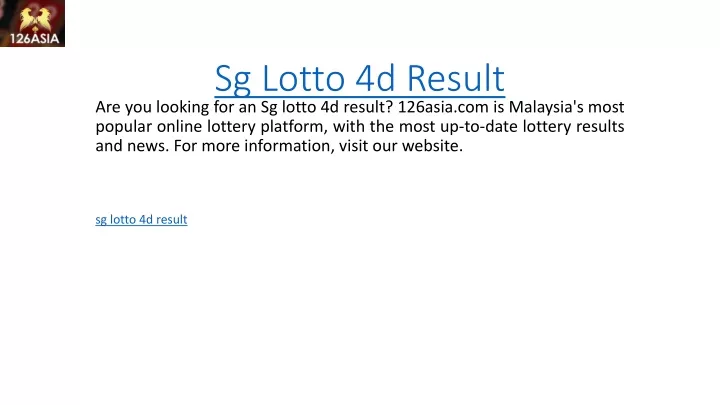 sg lotto 4d result