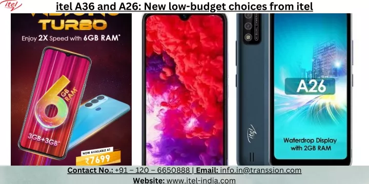 itel a36 and a26 new low budget choices from itel