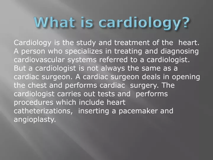 cardiology