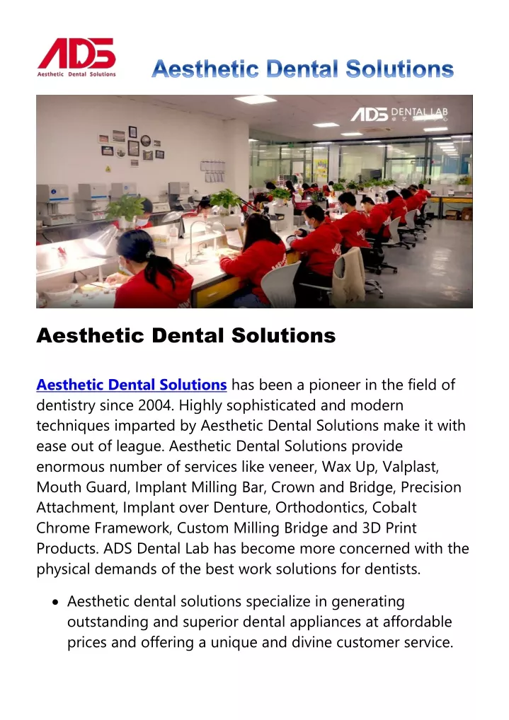 aesthetic dental solutions