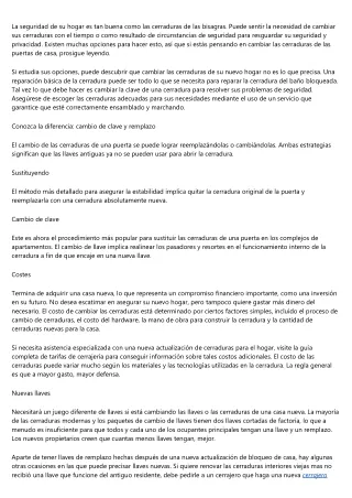 Reemplazar las cerraduras: imprescindible al mudarse a una nueva casa