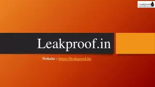 Leakproof- Waterproofing Contractors in Mumbai