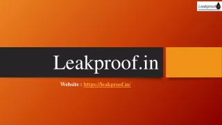 Leakproof- Waterproofing Contractors in Mumbai