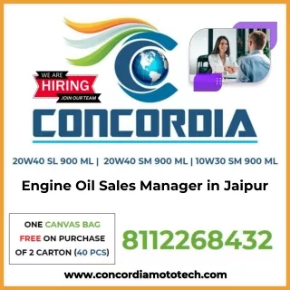 engine oil sales manager in jaipur
