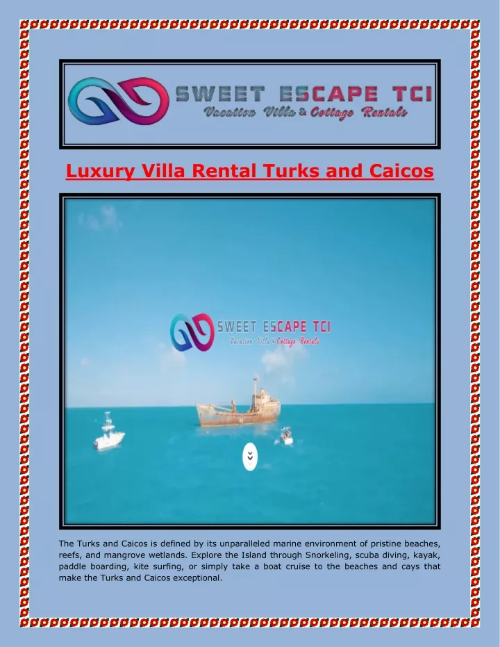 luxury villa rental turks and caicos