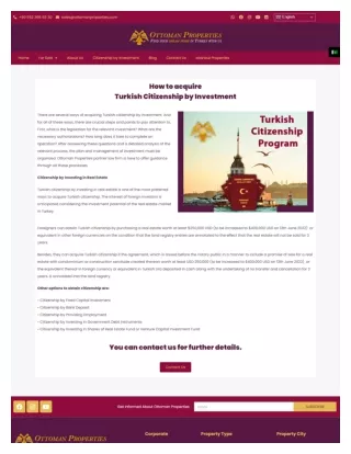 Turkey Citizenship by investment