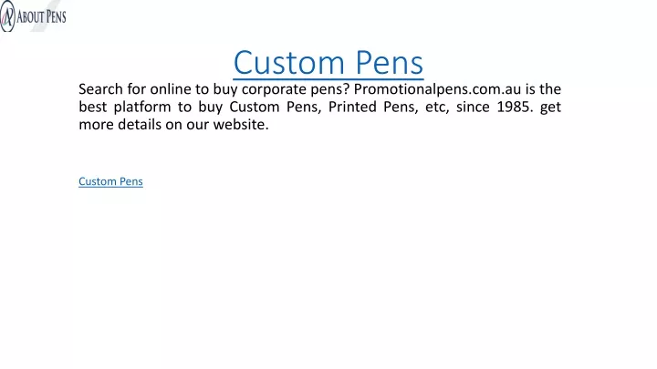 custom pens