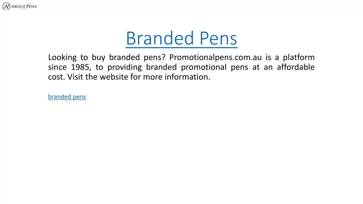 branded pens