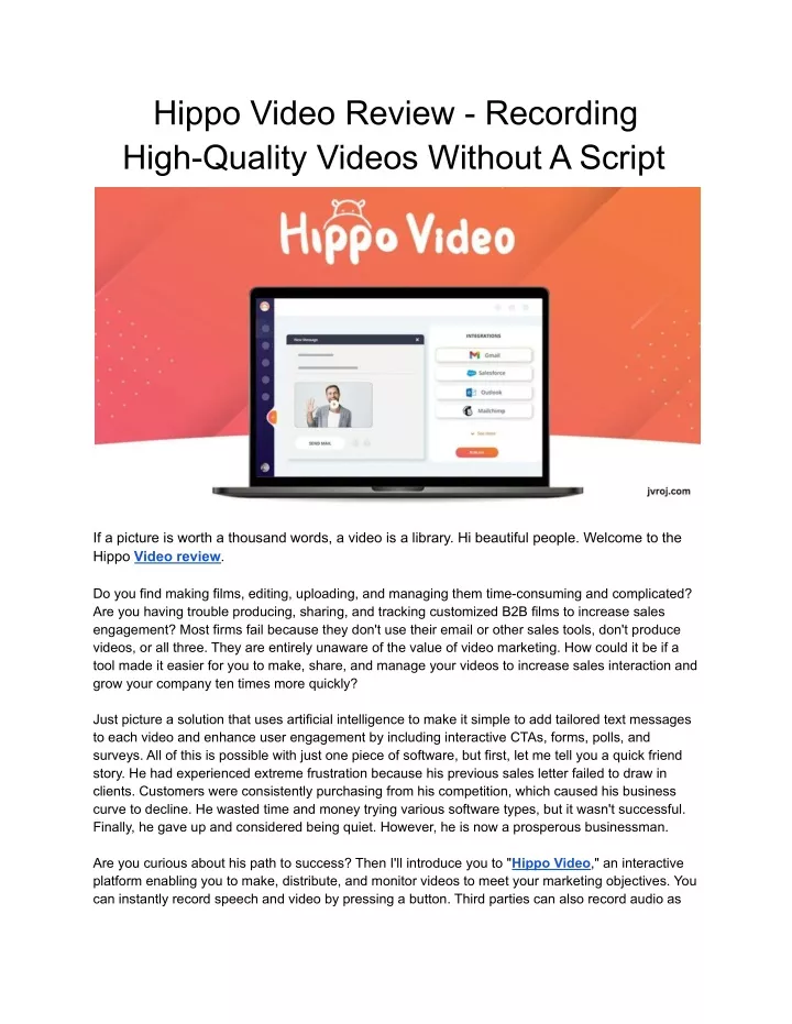 hippo video review recording high quality videos