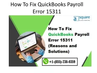 How To Fix QuickBooks Payroll Error 15311