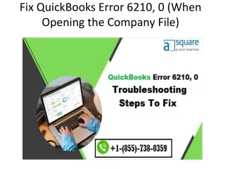 Fix QuickBooks Error 6210, 0 (When Opening the Company File)