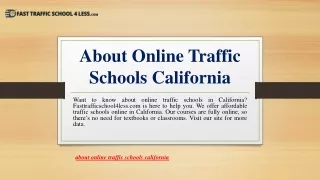 about online traffic schools california