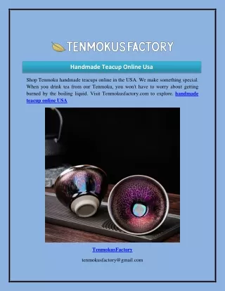 Handmade Teacup Online Usa  Tenmokusfactory