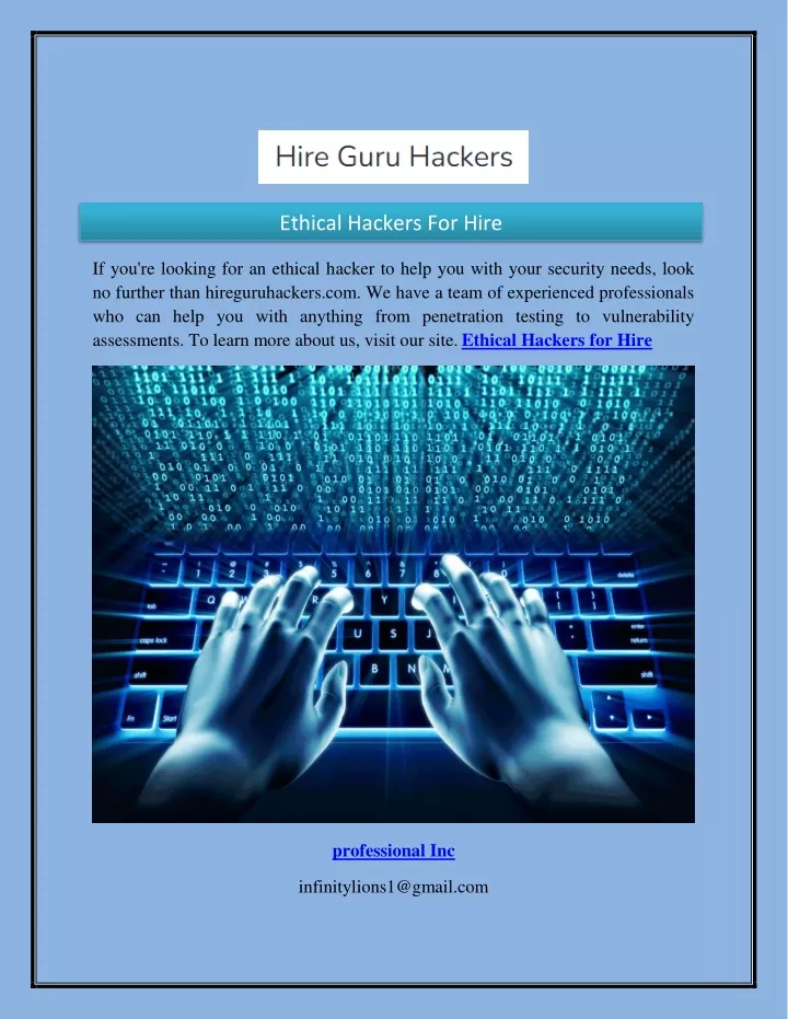 ethical hackers for hire