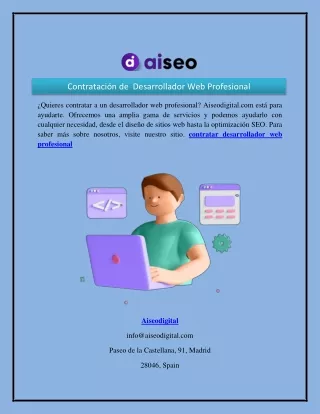 Contratación de  Desarrollador Web Profesional  aiseodigital