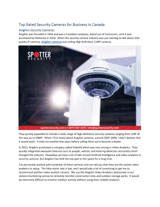 top rated security cameras for business in canada