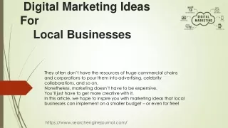 Digital Marketing Ideas For Local Businesses