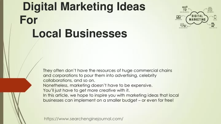 digital marketing ideas for local businesses
