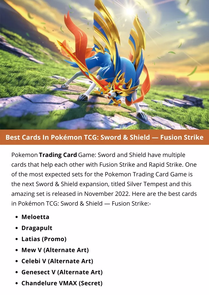 best cards in pok mon tcg sword shield fusion