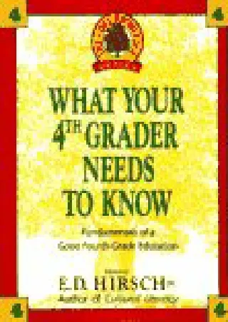 ePUB  WHAT YOUR 4TH GRADER NEEDS TO KNOW Core Knowledge Series