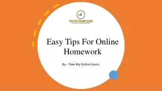 Easy Tips For Online Homework