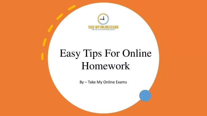 easy tips for online homework