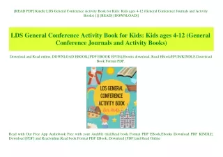 [READ PDF] Kindle LDS General Conference Activity Book for Kids Kids ages 4-12 (General Conference Journals and Activity